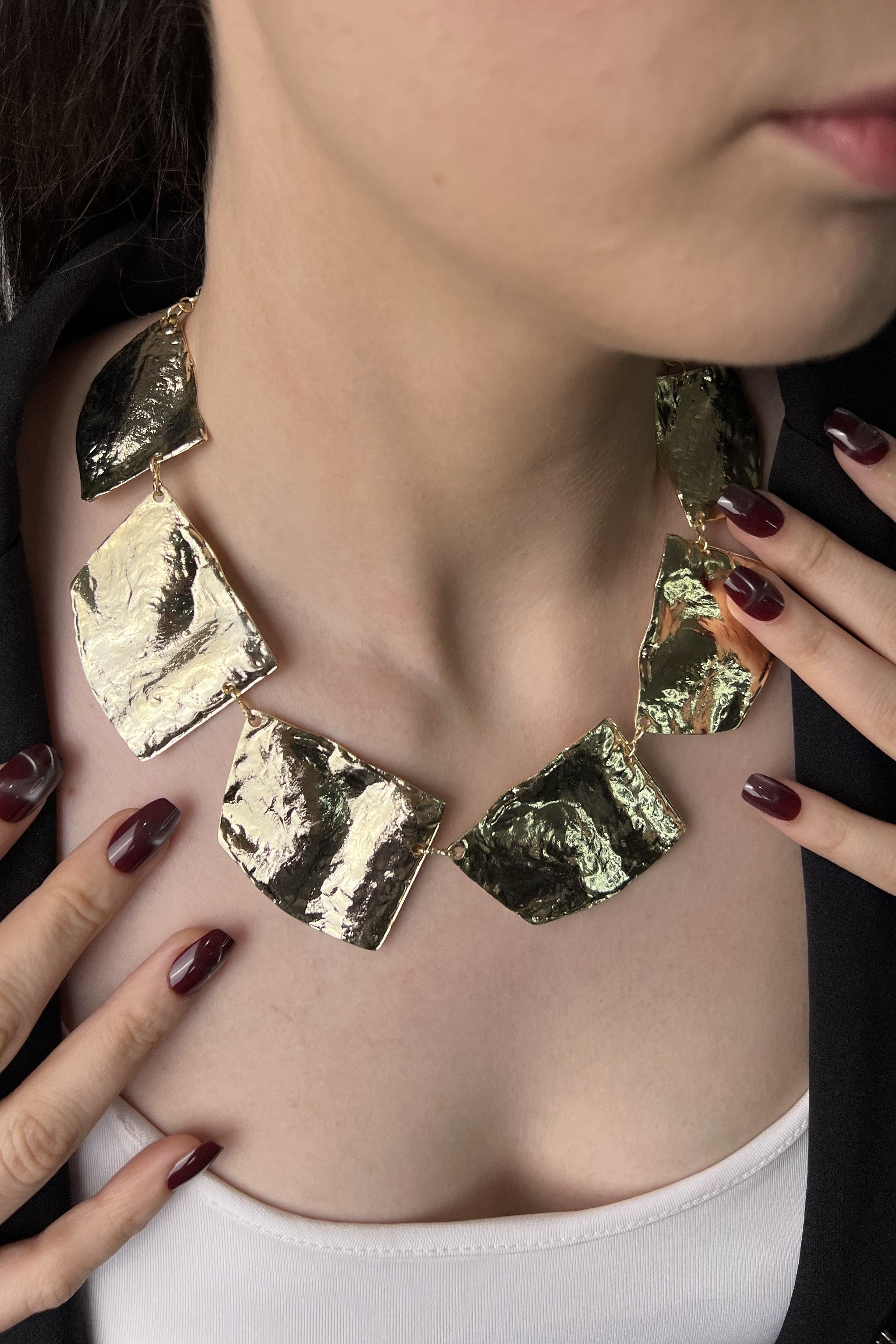 Ayna Kırığı 14K Luxe Kolye