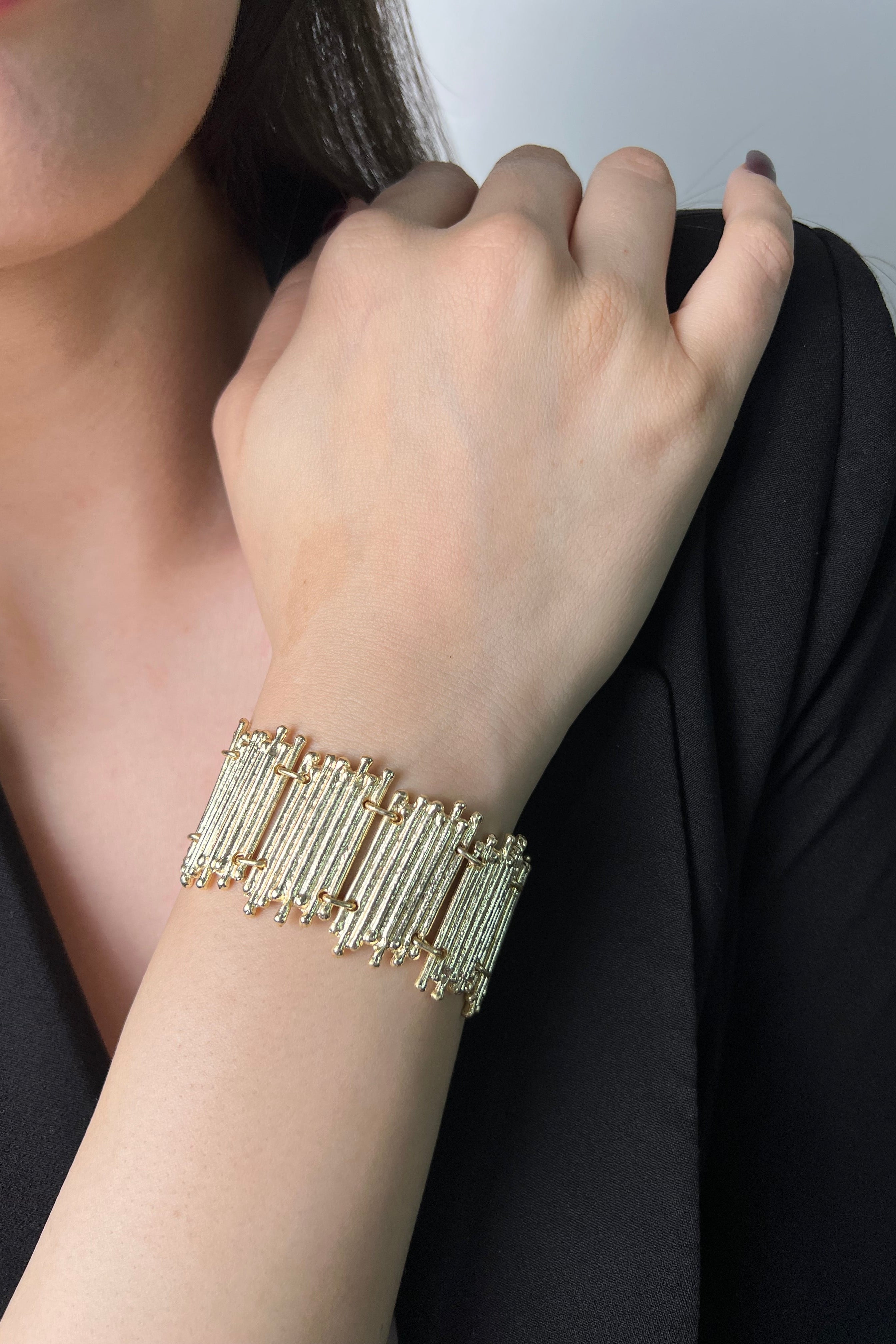 Işık Merdiveni 14K Altın Kaplama Luxe Bileklik