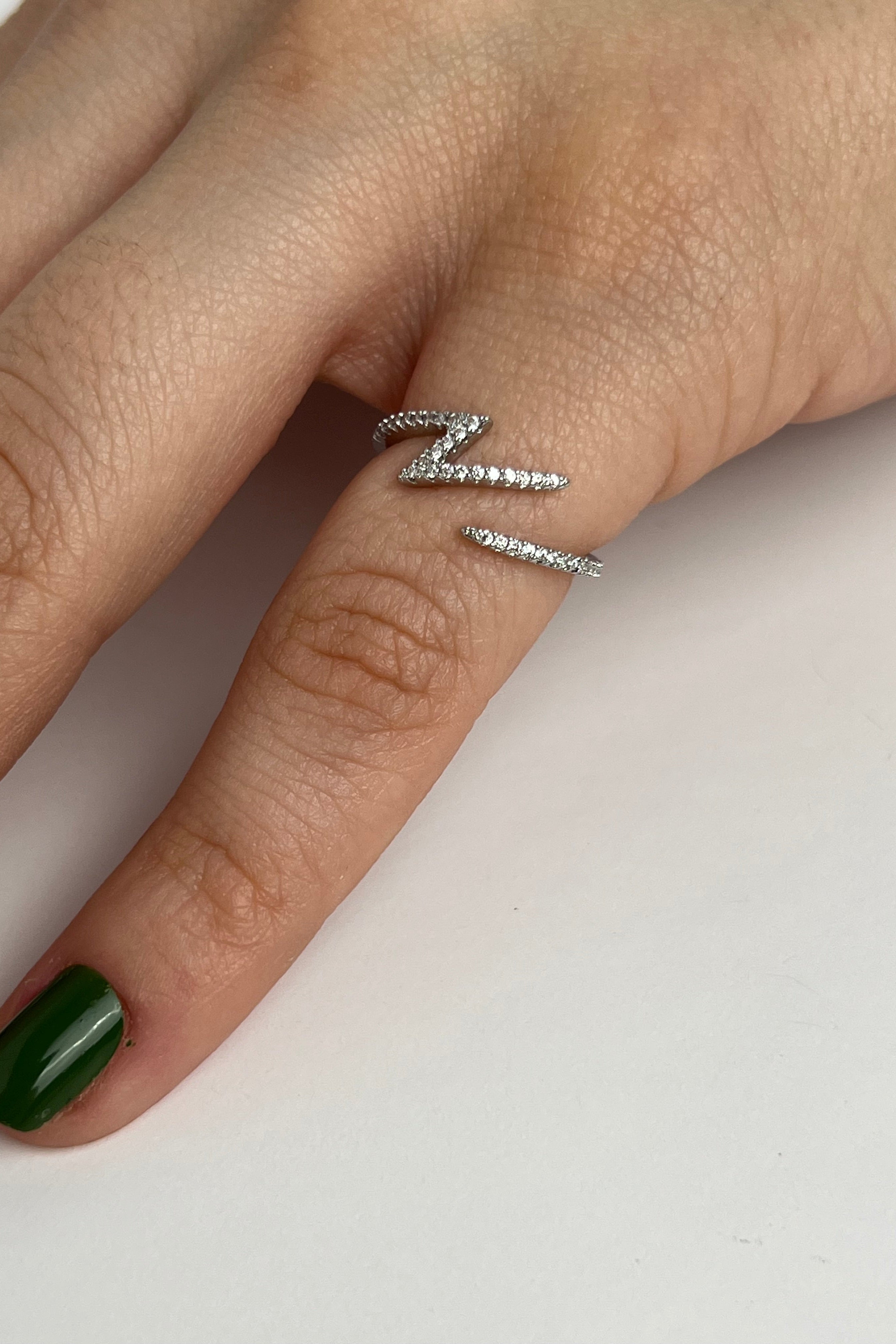 Yıldırım Çizgisi Eklem Stainless Yüzük