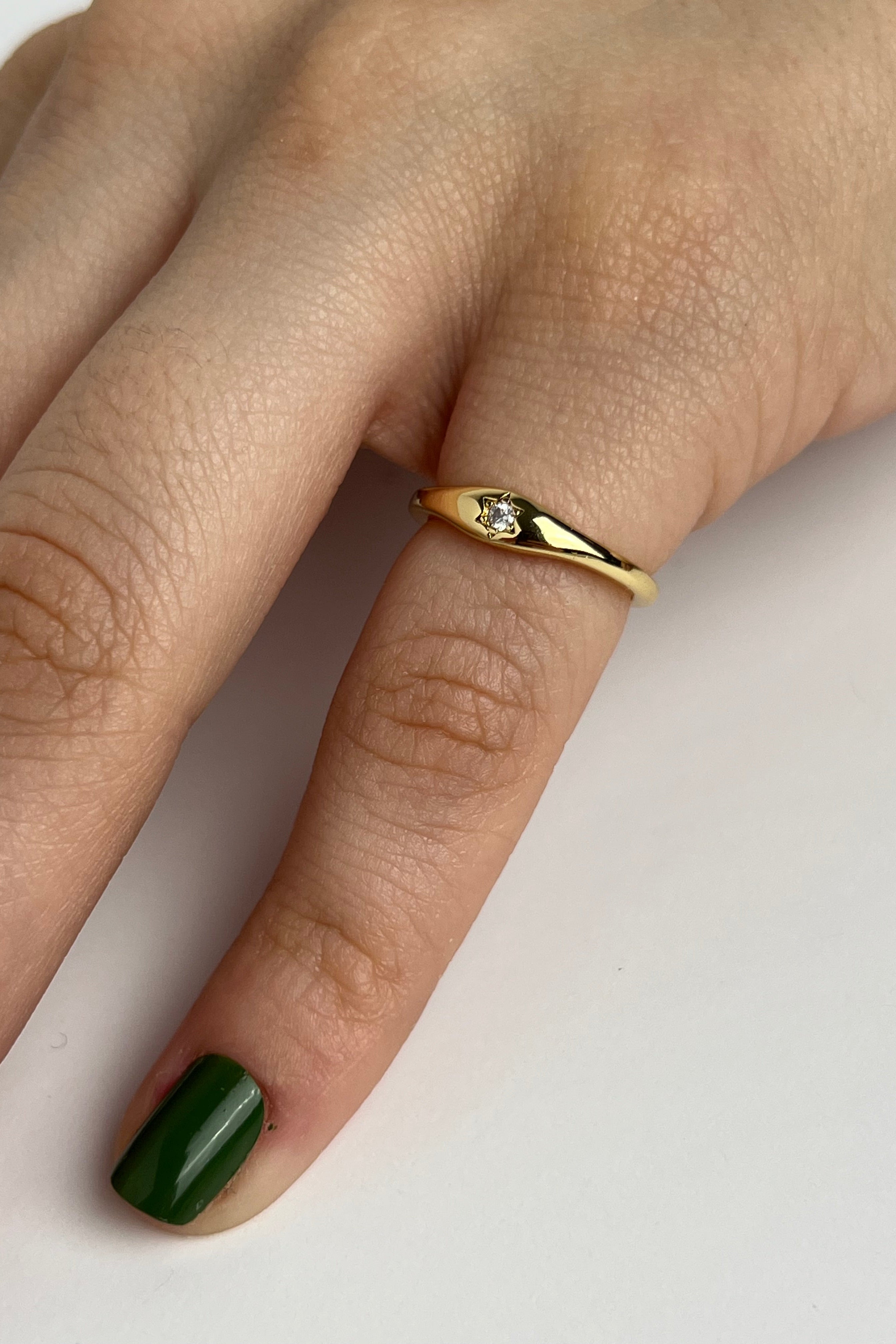 Parlak İz Eklem Stainless Yüzük