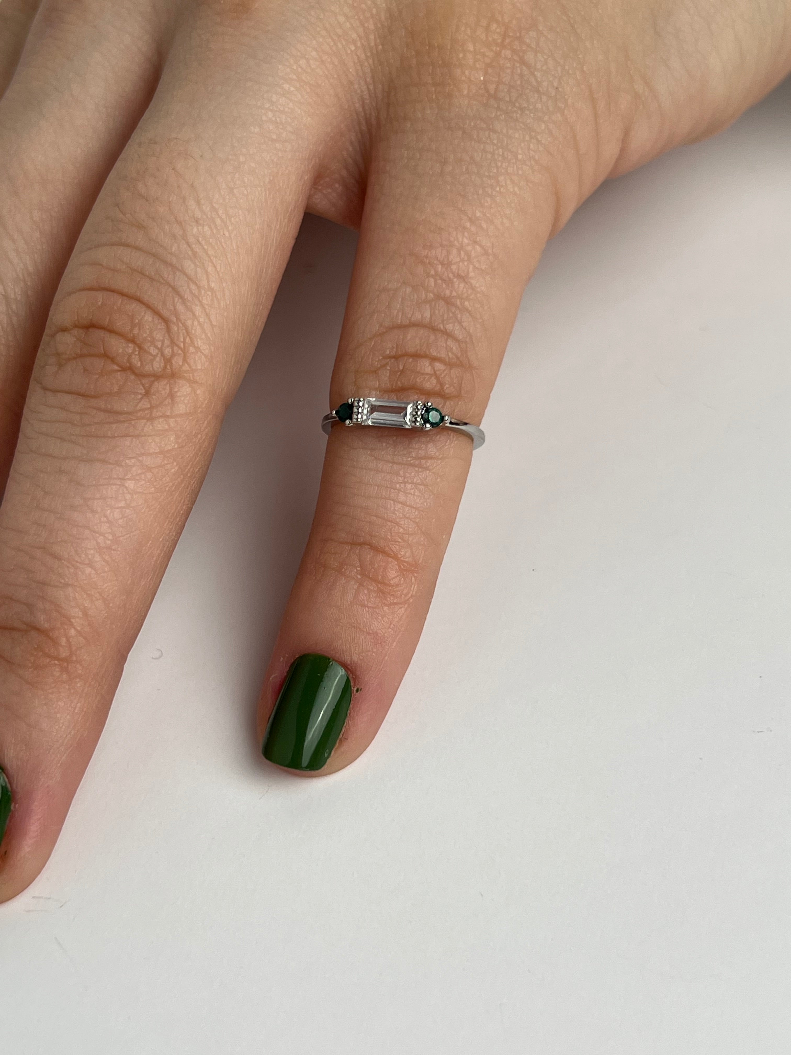 Zümrüt Eksen Eklem Stainless Yüzük