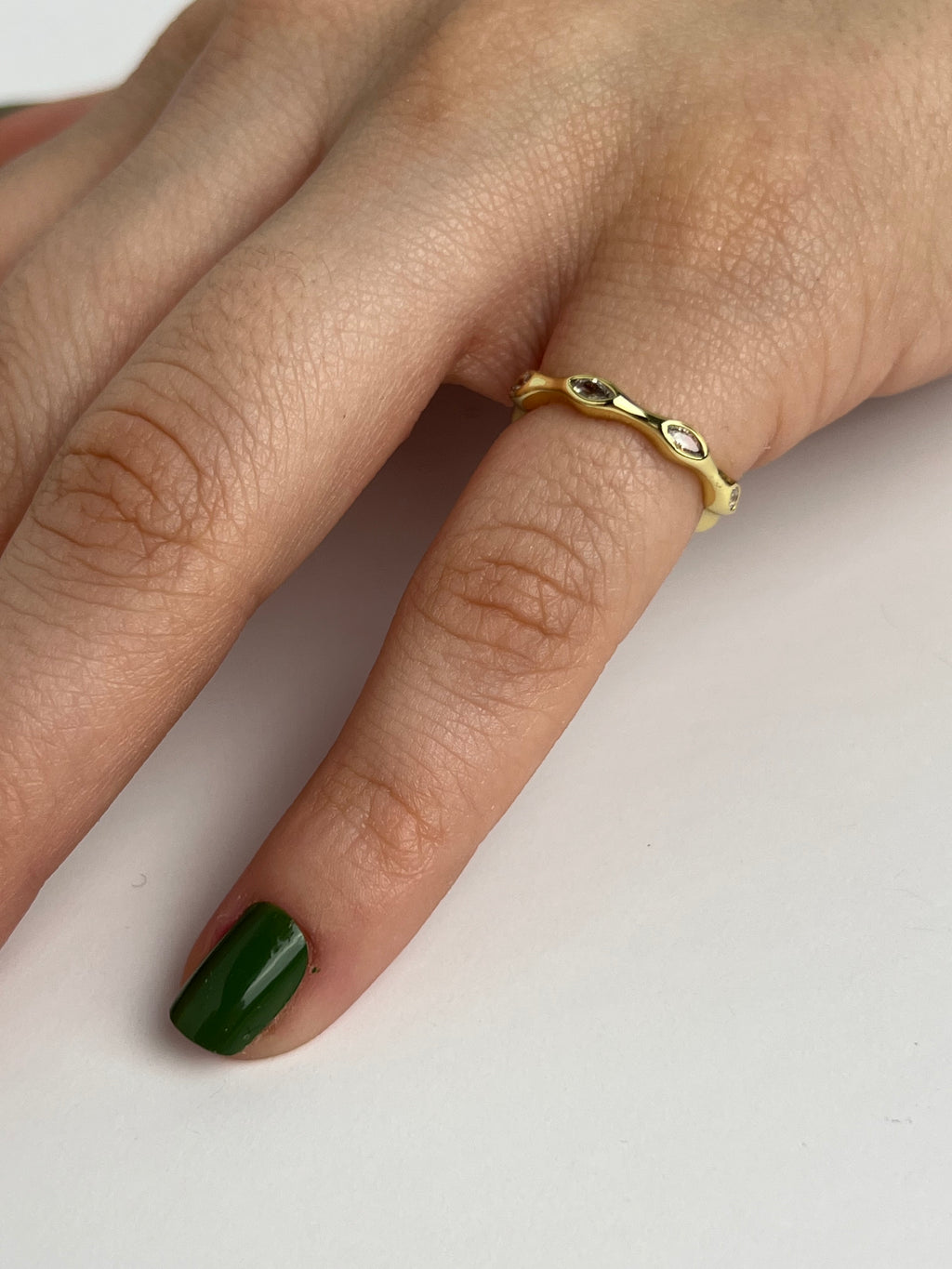 Yaprak Noktası Eklem Stainless Yüzük