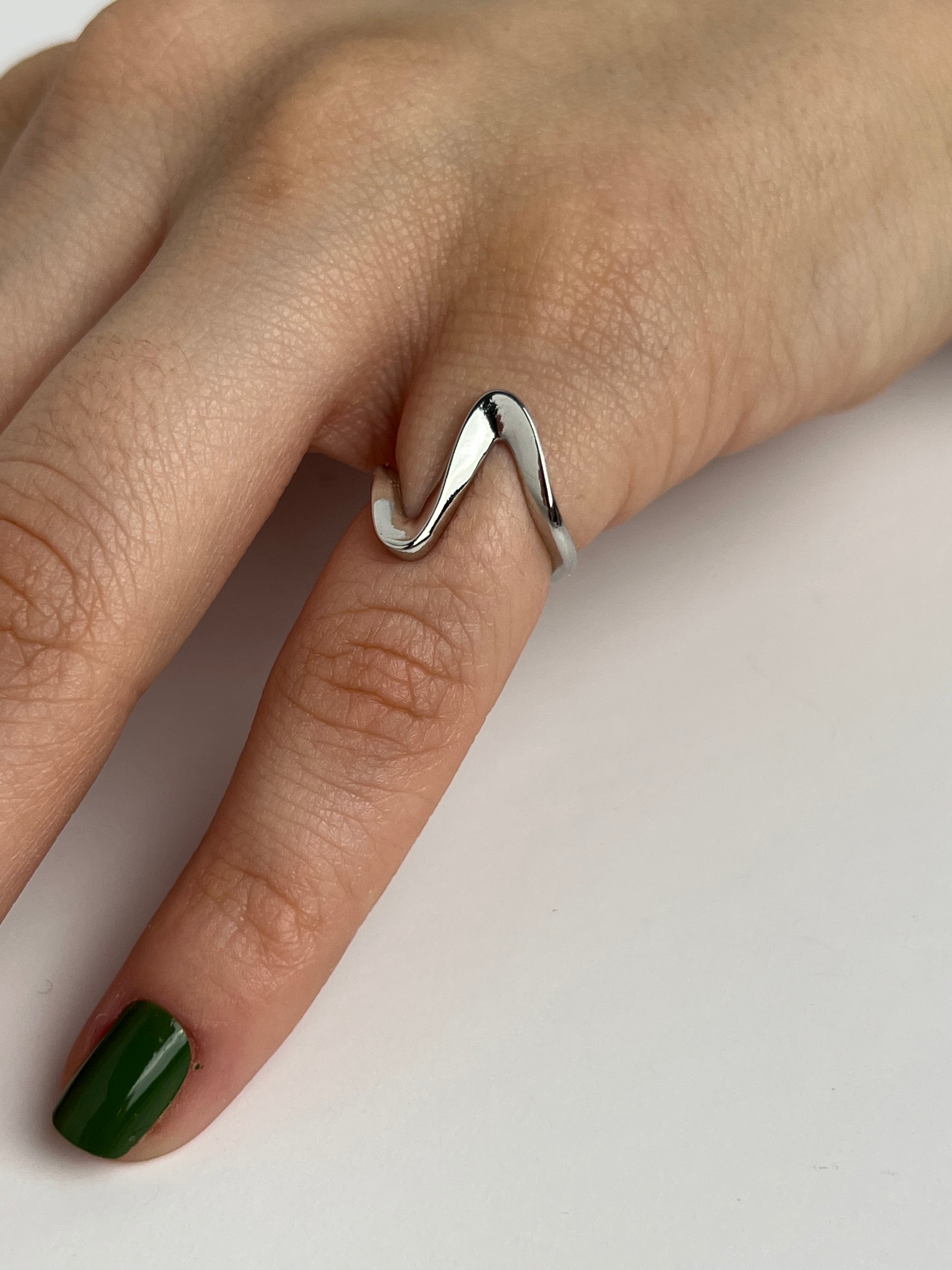 Keskin Dalga Eklem Stainless Yüzük