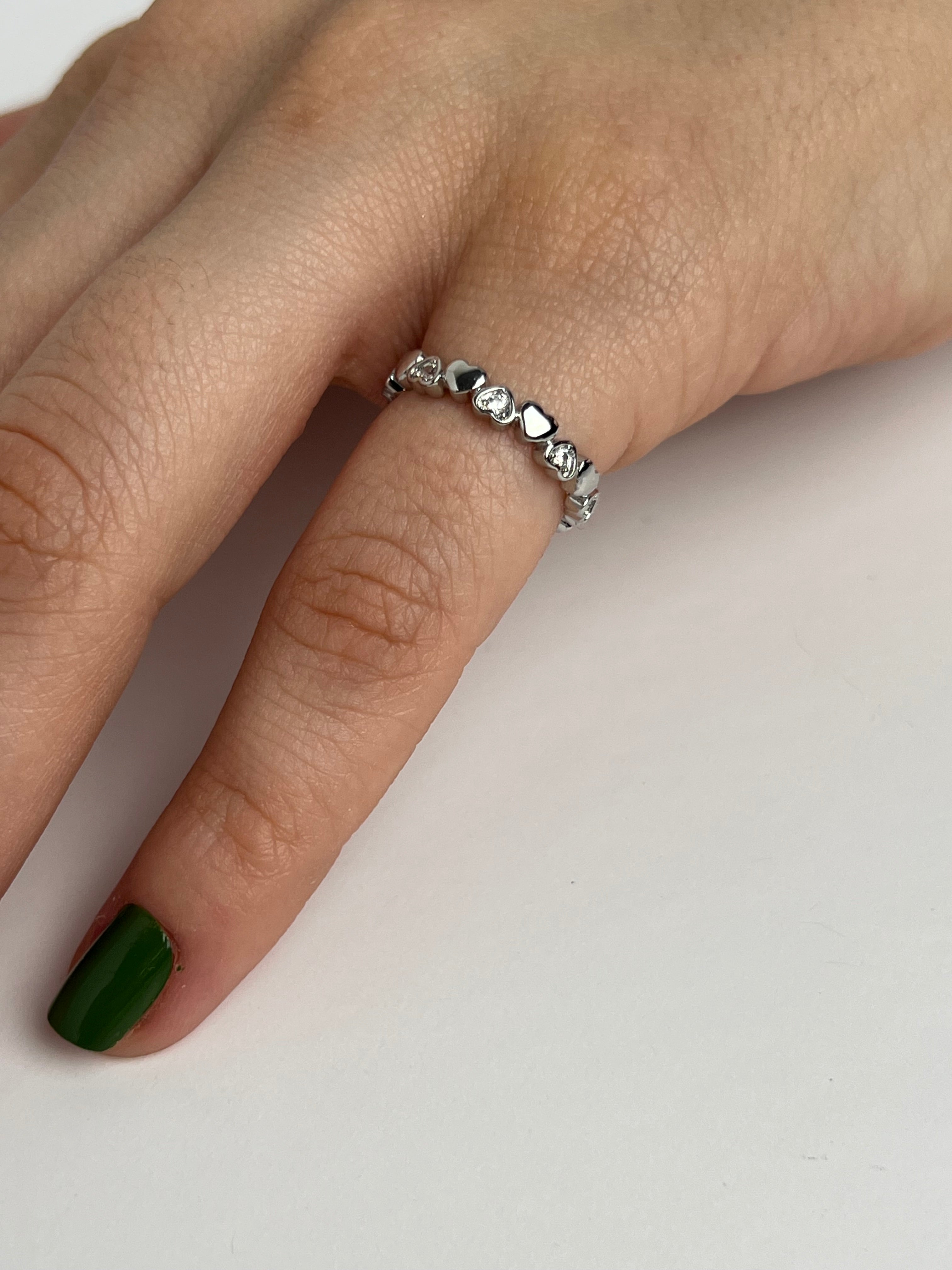 Kalp Piyano Eklem Stainless Yüzük