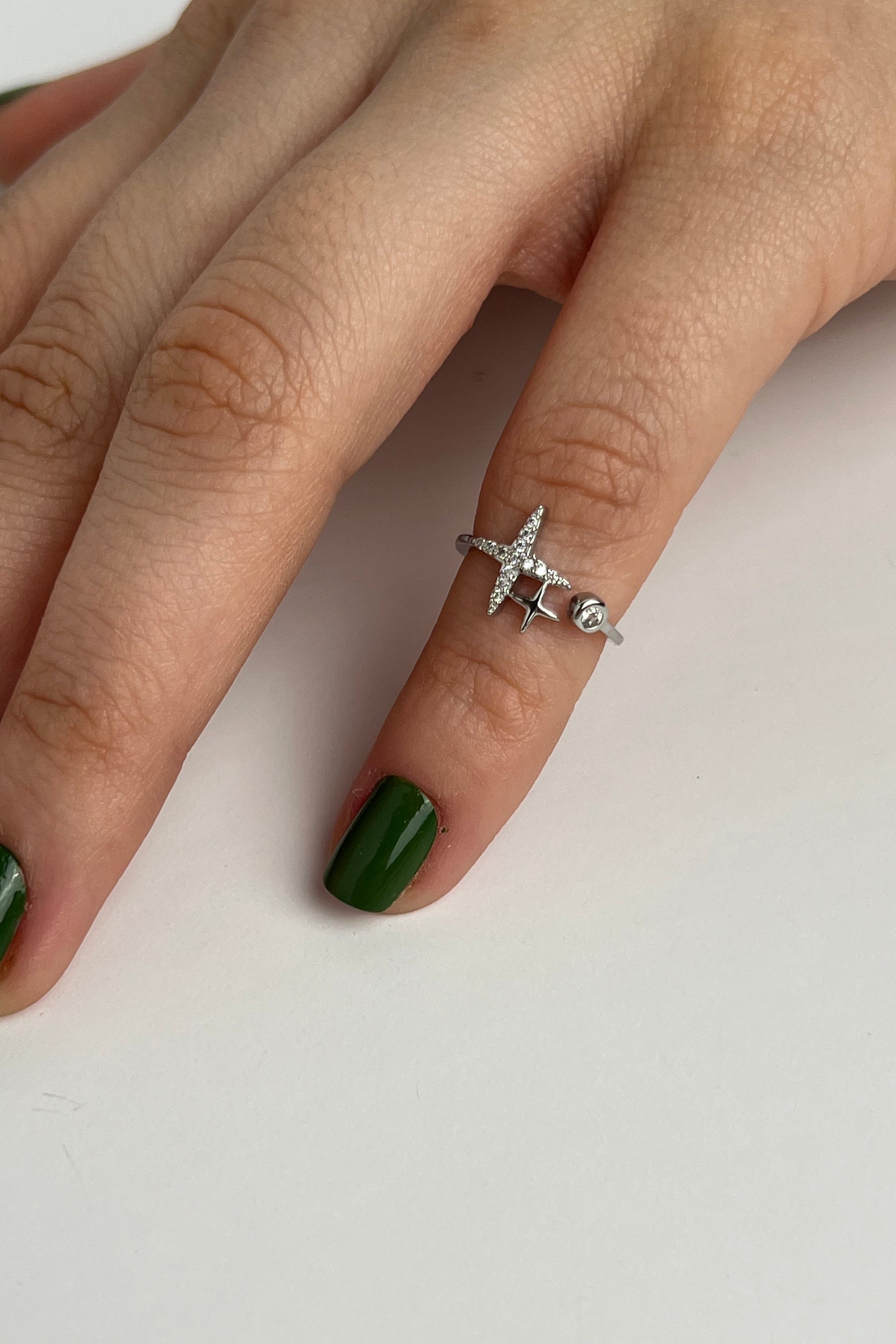 Yıldız Çarpımı Eklem Stainless Yüzük