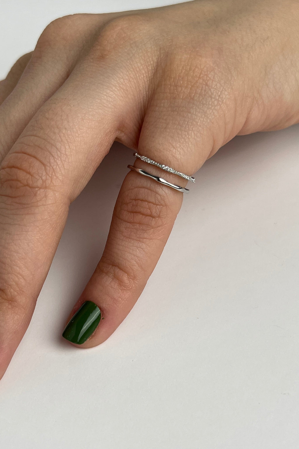 Paralel Işıltı Eklem Stainless Yüzük