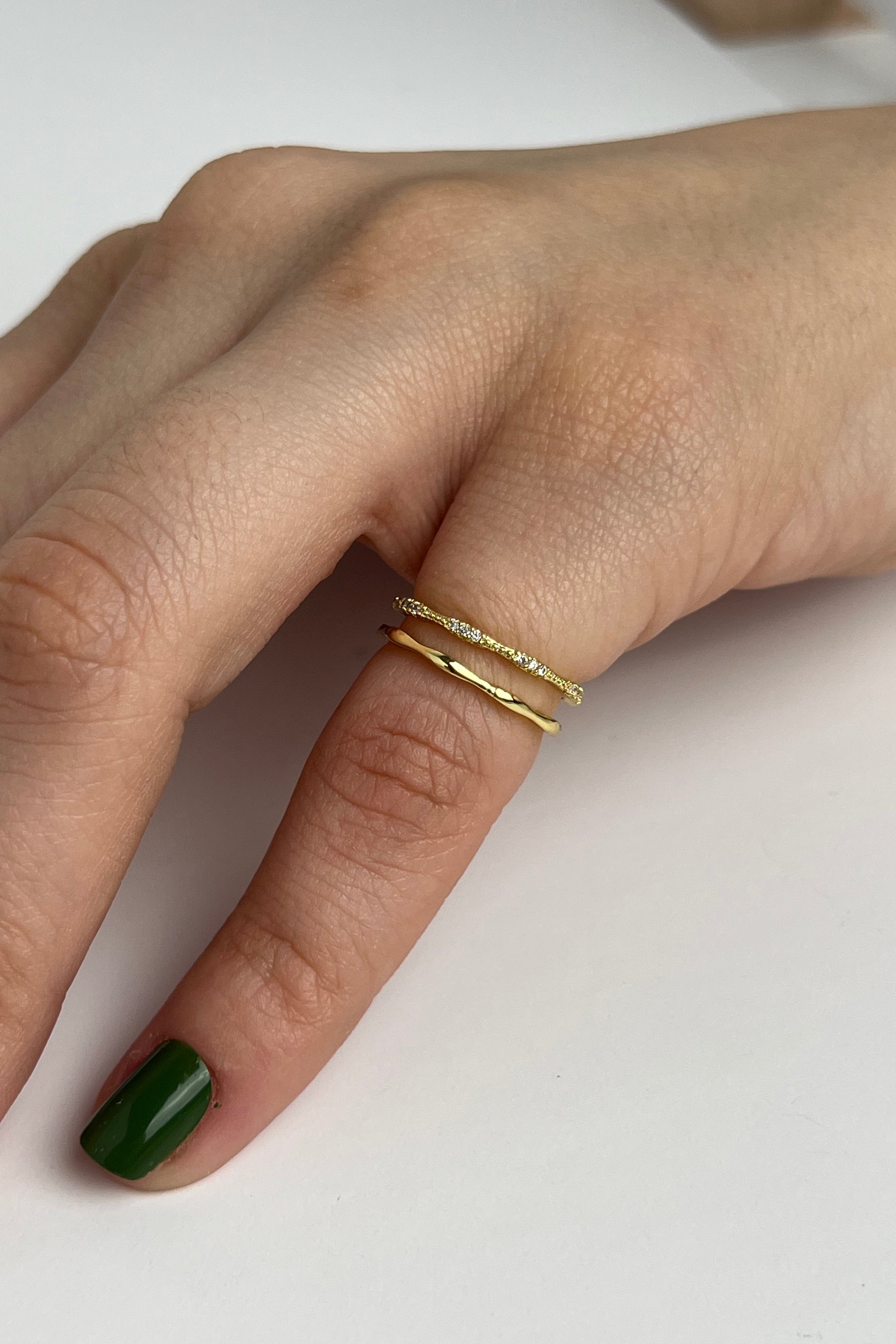 Paralel Işıltı Eklem Stainless Yüzük