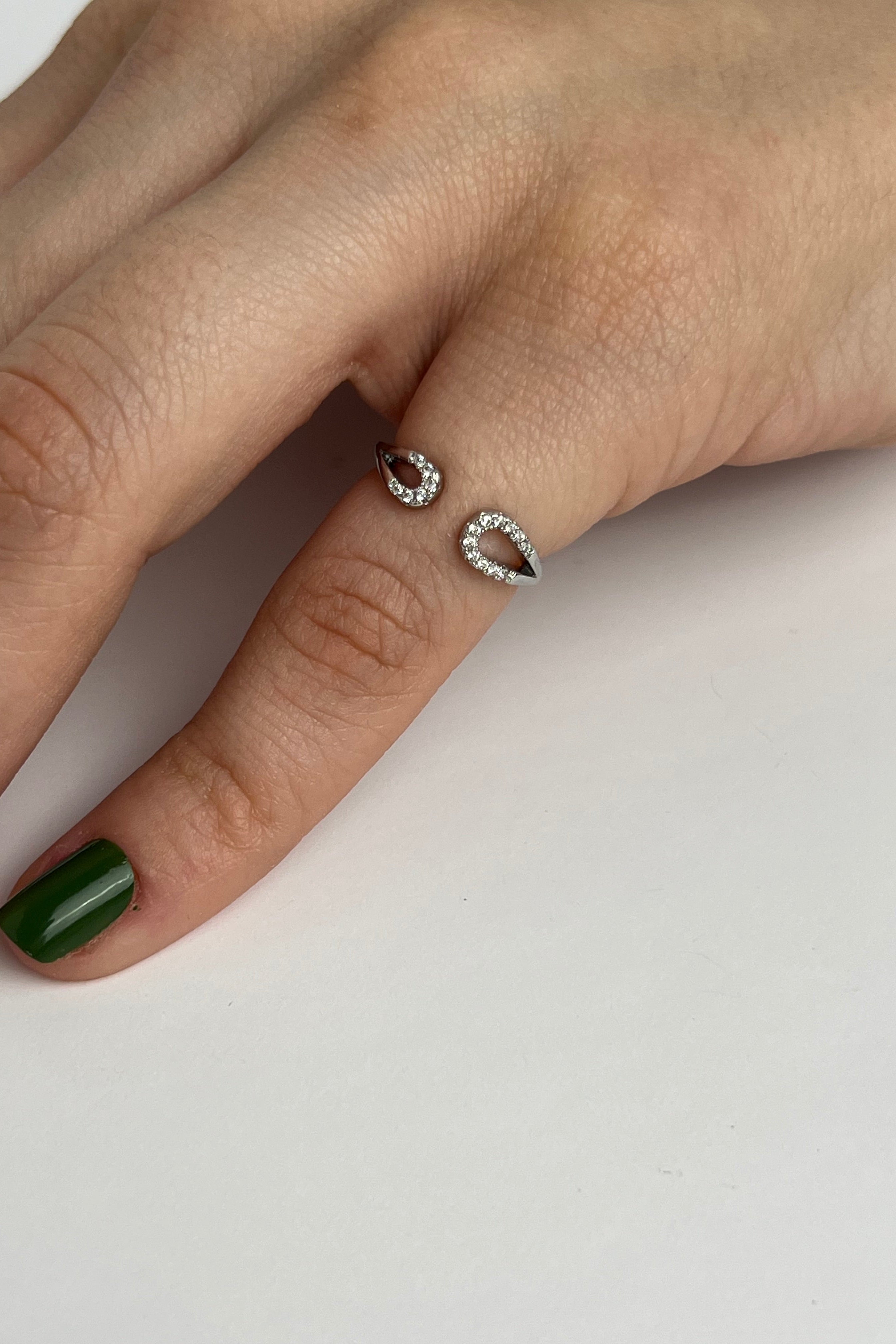 İkiz Damla Eklem Stainless Yüzük