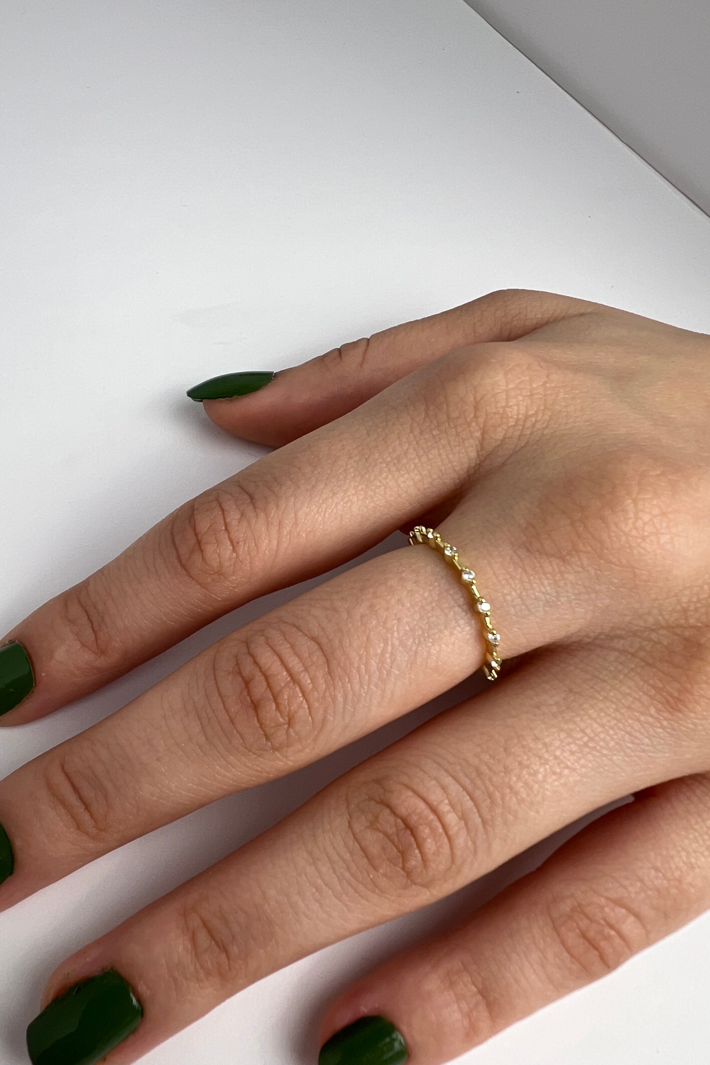 Kristal Tohumu Eklem Stainless Yüzük