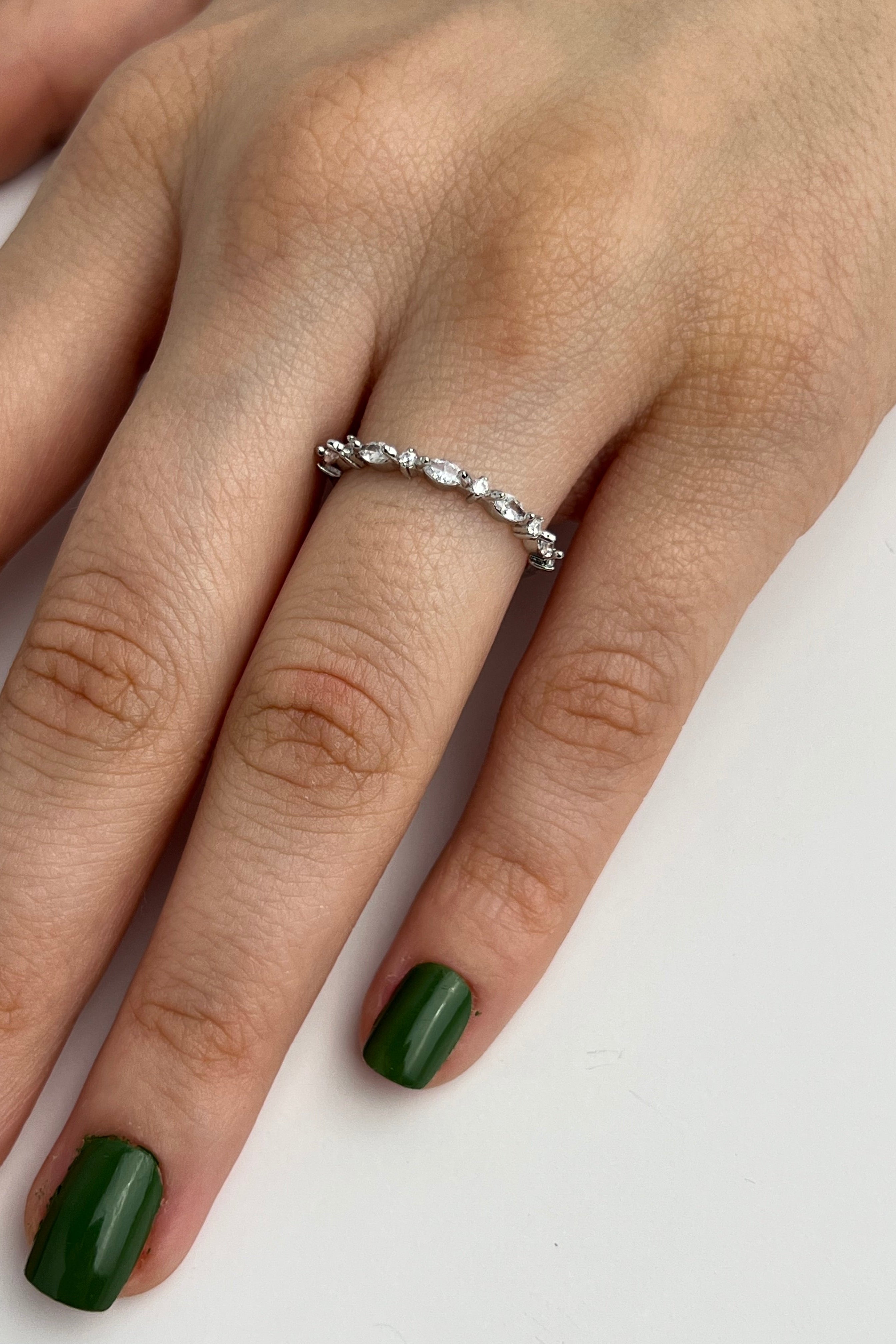 Mekik Işıltı Eklem Stainless Yüzük