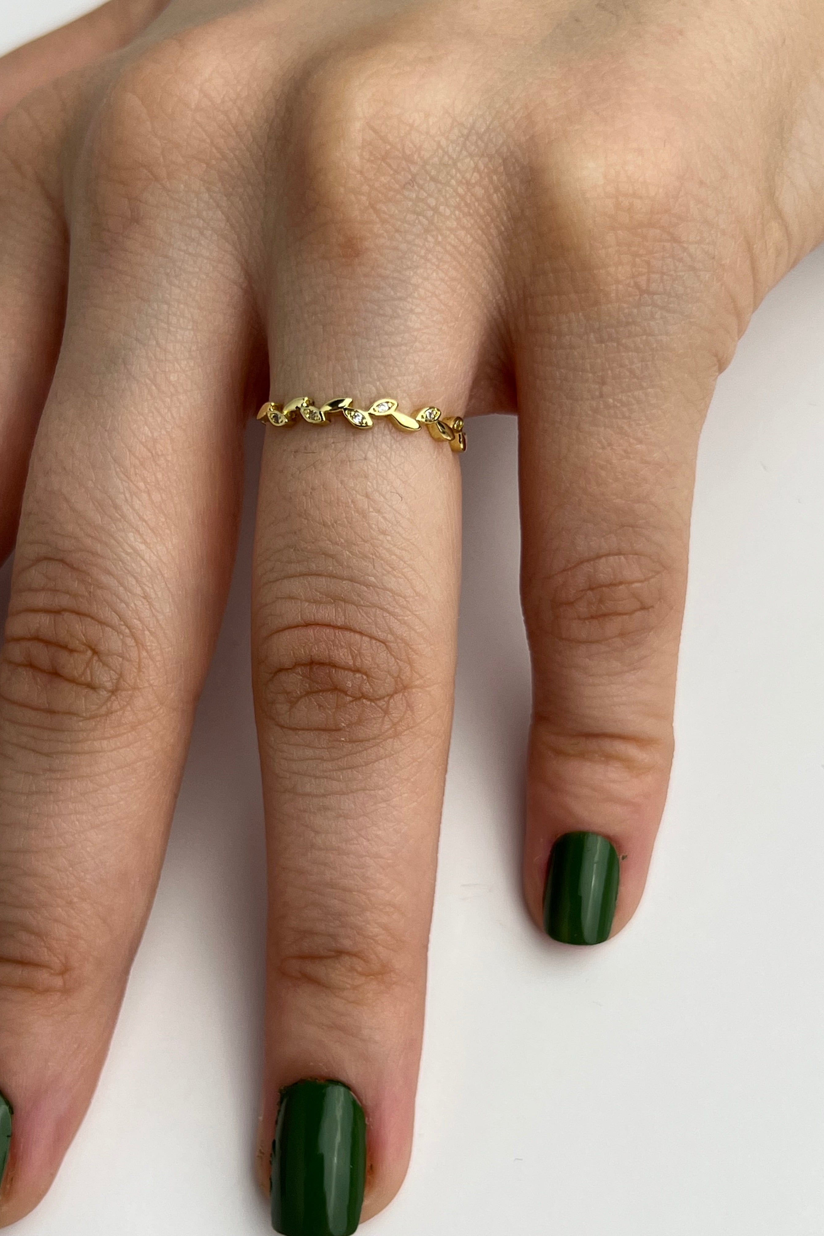 Asma Işıltısı Eklem Stainless Yüzük