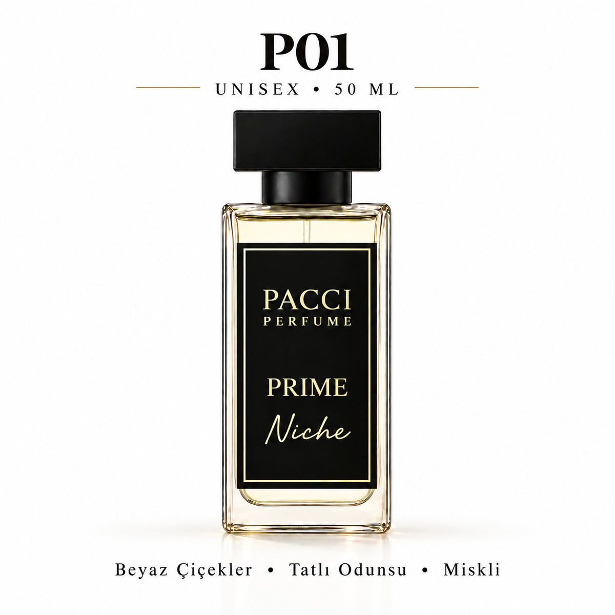 PACCI P01 Niche Unisex Parfüm 50 ML – Çiçeksi • Odunsu • Amber
