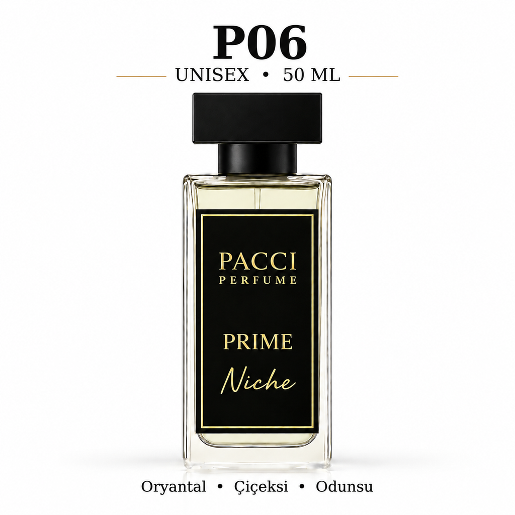 PACCI P06 Niche Unisex Parfüm 50 ML – Amber • Çiçeksi • Odunsu