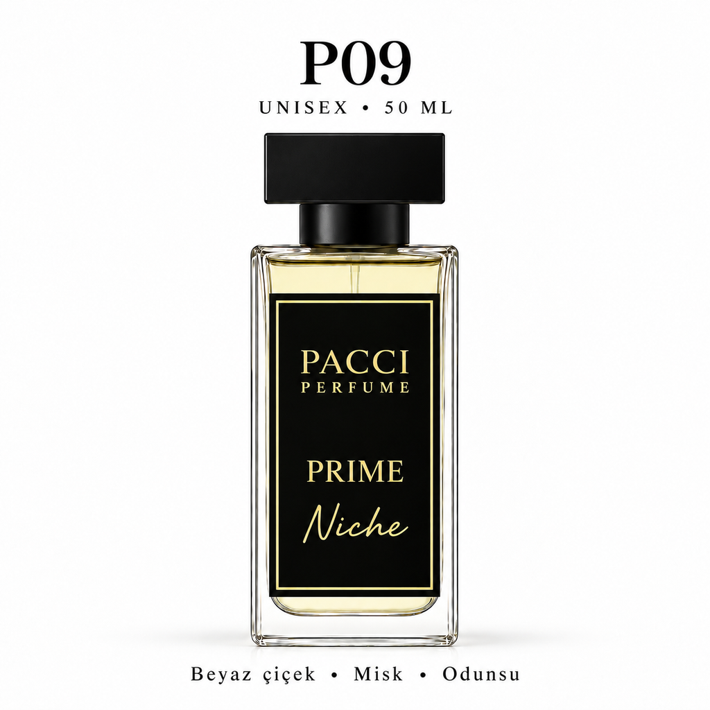 PACCI P09 Niche Unisex Parfüm 50 ML – Beyaz Çiçeksi • Tatlı • Baharatlı