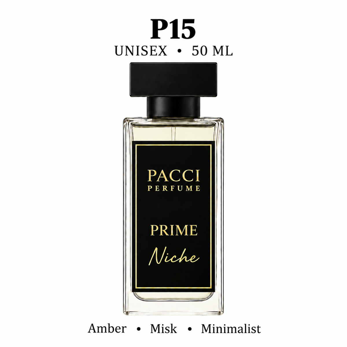 PACCI P15 Niche Unisex Parfüm 50 ML – Amberimsi • Miskimsi • Mineral