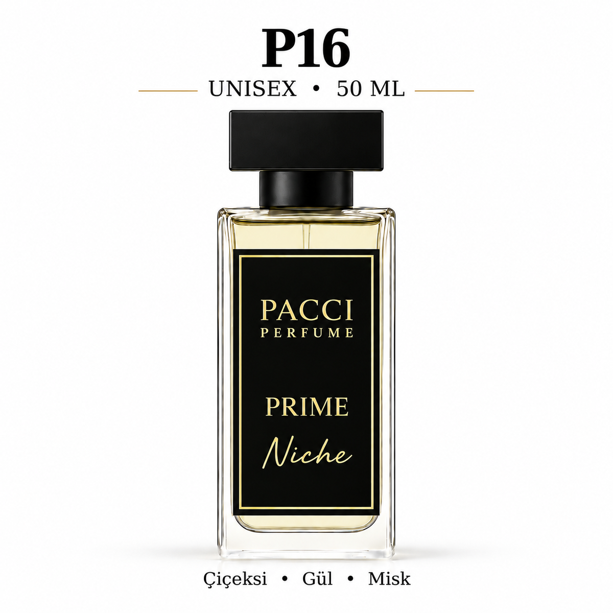 PACCI P16 Niche Unisex Parfüm 50 ML – Çiçeksi • Miskli