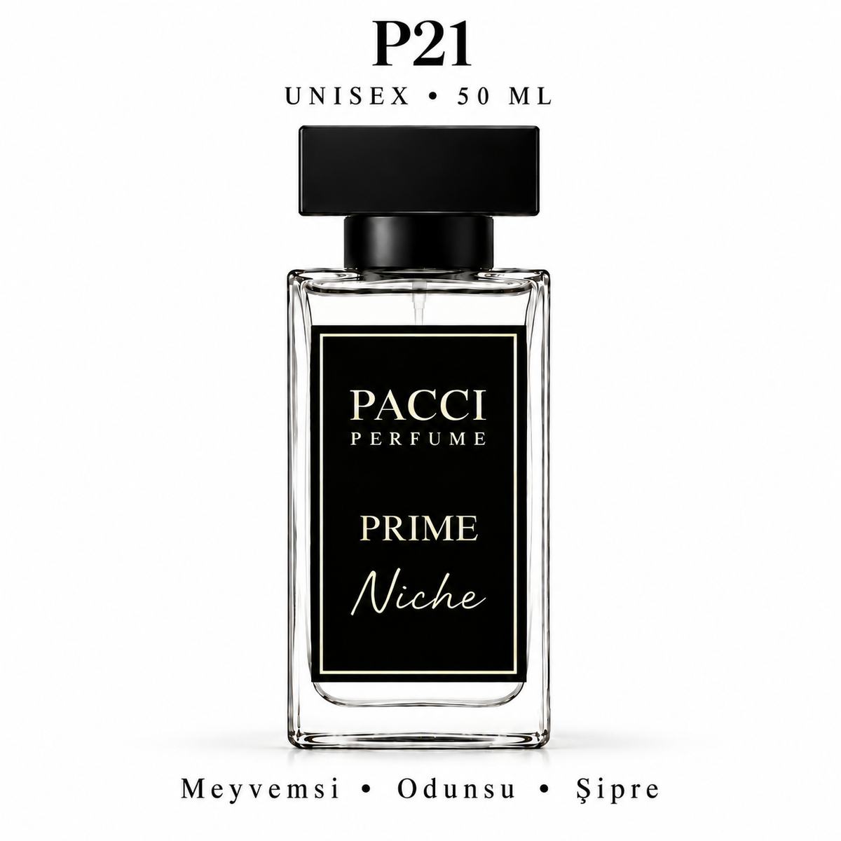 PACCI P21 Niche Unisex Parfüm 50 ML – Meyvemsi • Odunsu • Şipre