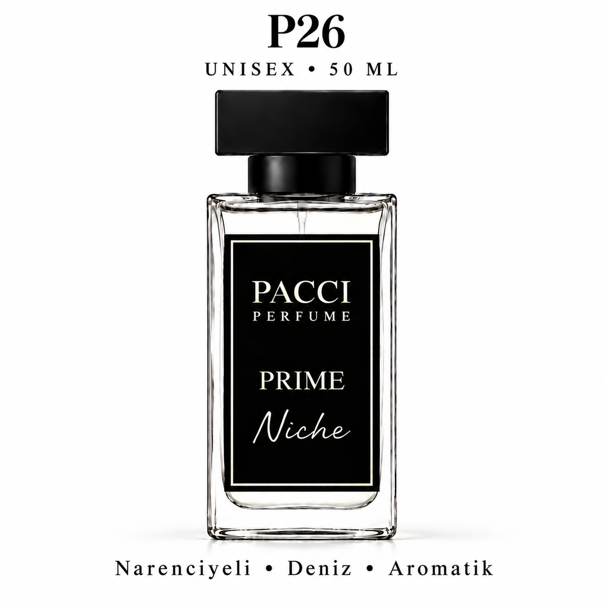 PACCI P26 Niche Unisex Parfüm 50 ML – Narenciyeli • Deniz • Aromatik