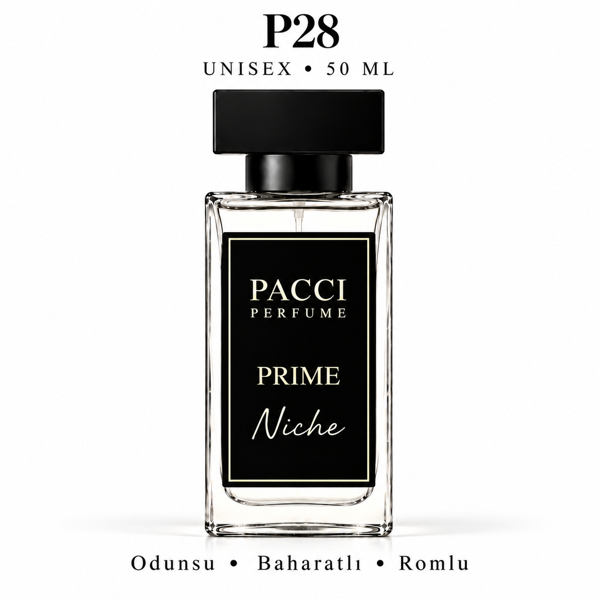 PACCI P28 Niche Unisex Parfüm 50 ML – Odunsu • Amber • Baharatlı