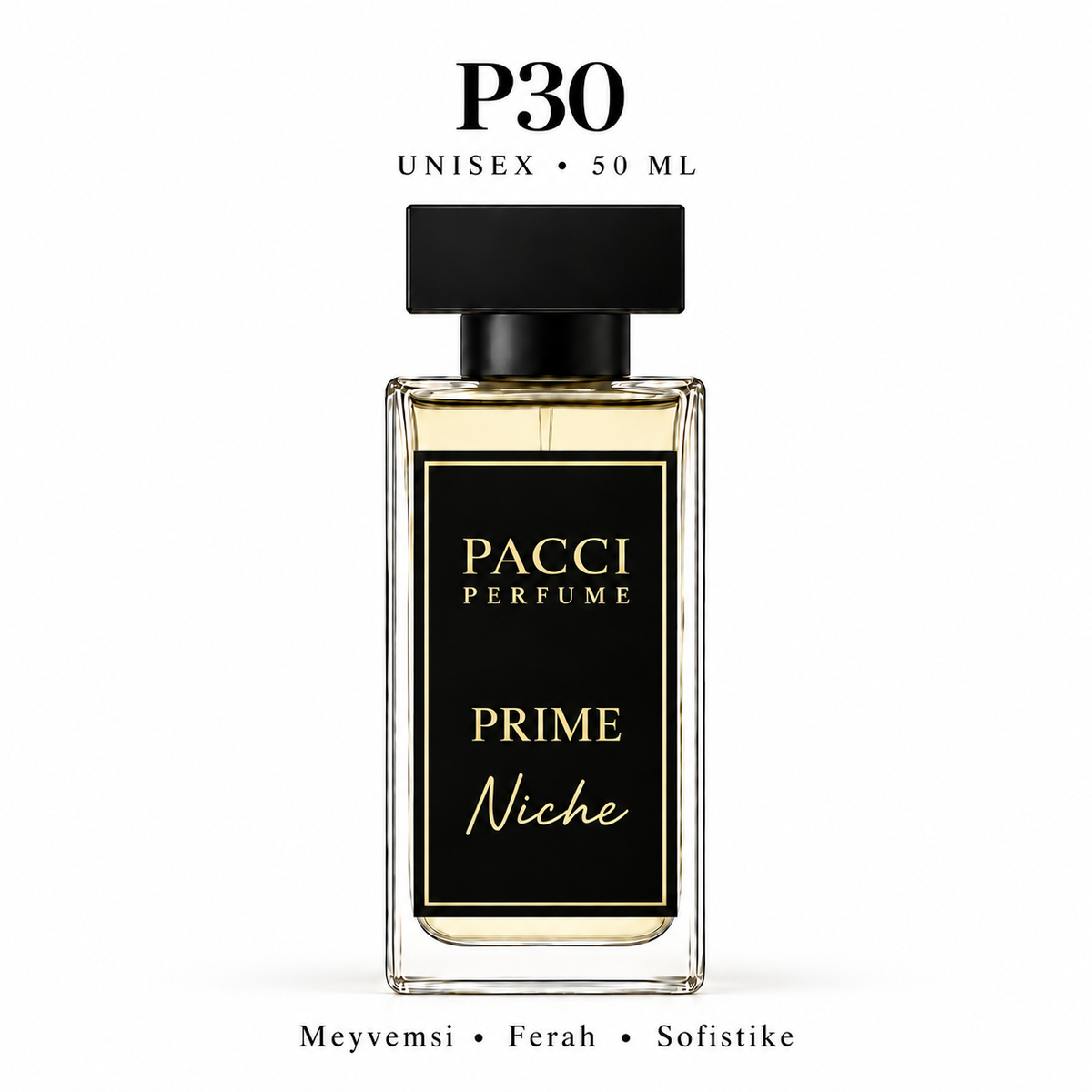 PACCI P30 Niche Unisex Parfüm 50 ML – Meyvemsi • Narenciyeli • Amber