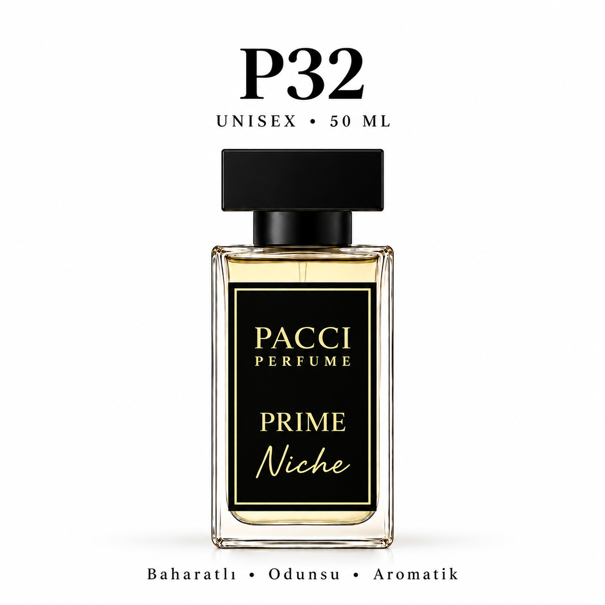 PACCI P32 Niche Unisex Parfüm 50 ML – Aromatik • Baharatlı • Odunsu