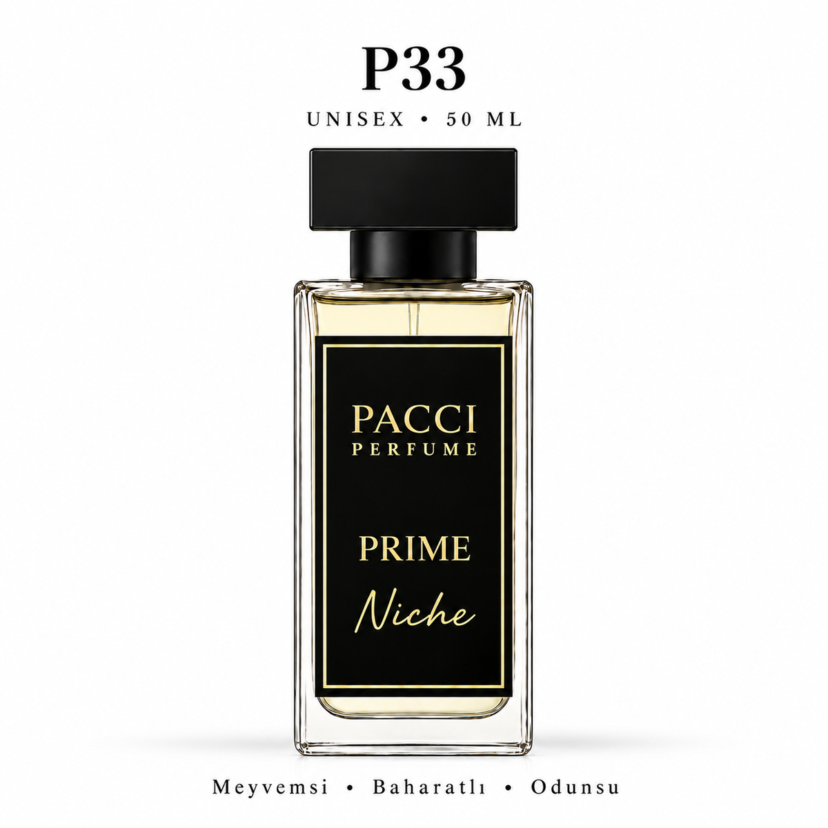 PACCI P33 Niche Unisex Parfüm 50 ML – Odunsu • Narenciyeli • Baharatlı