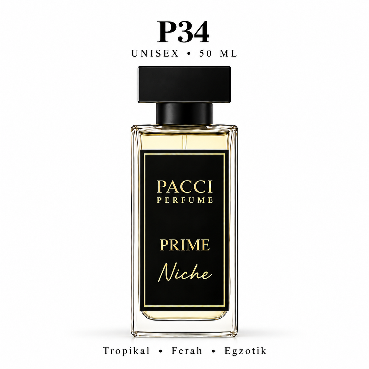 PACCI P34 Niche Unisex Parfüm 50 ML – Yeşil • Akuatik • Odunsu