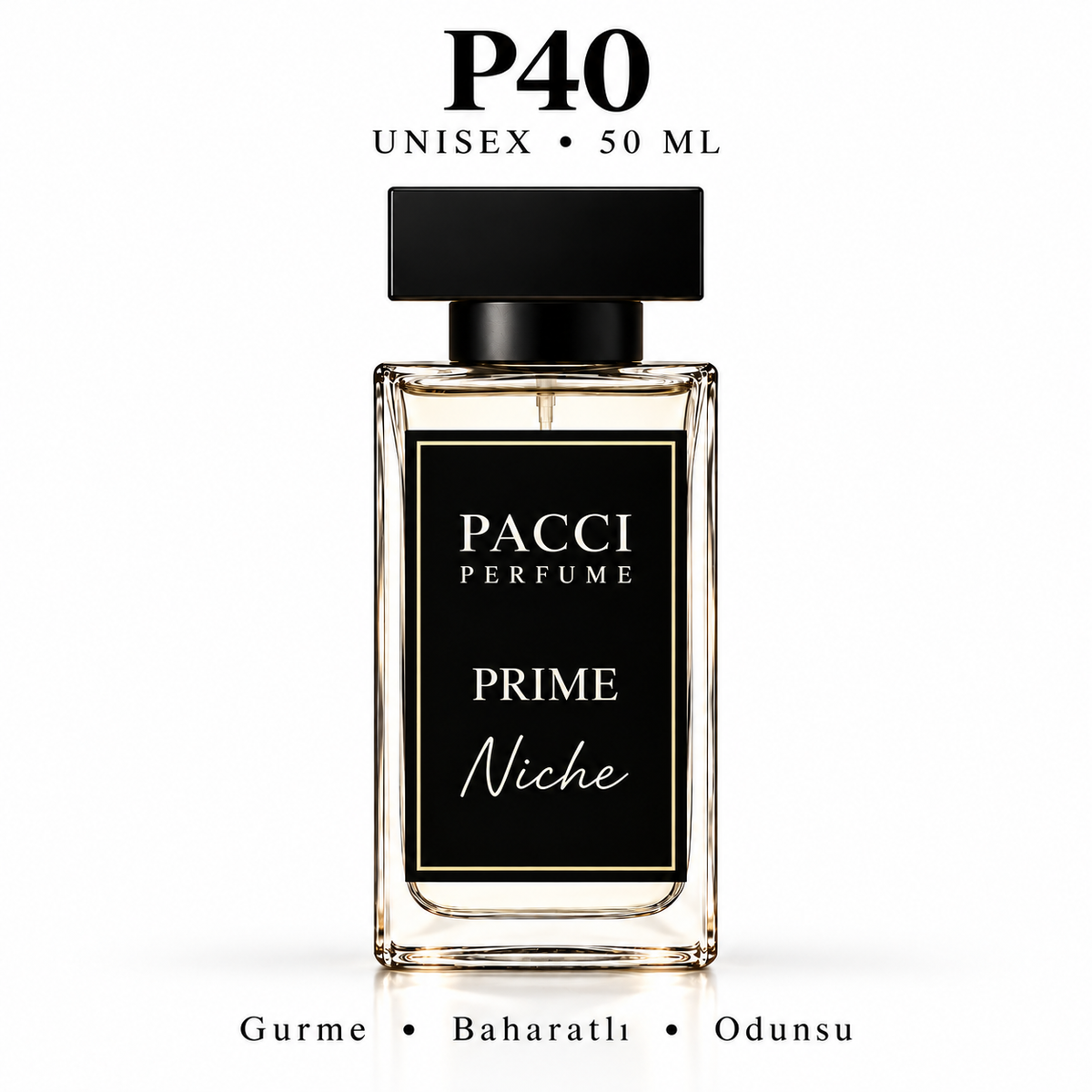 PACCI P40 Niche Unisex Parfüm 50 ML – Gurme • Amber • Odunsu