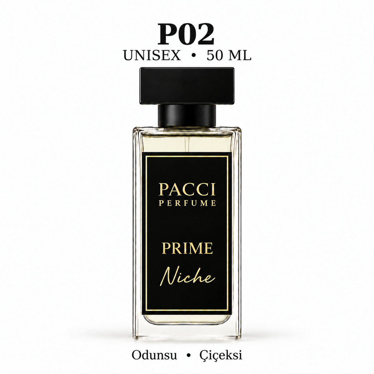 PACCI P02 Niche Unisex Parfüm 50 ML – Odunsu • Çiçeksi