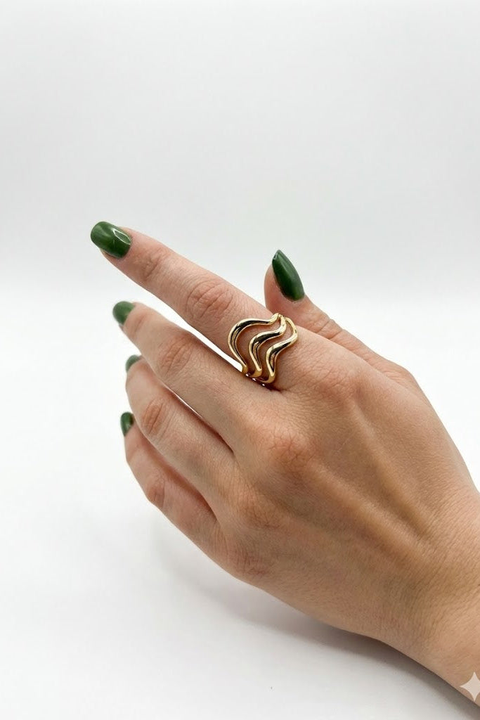 Ritimli Hatlar Stainless Yüzük